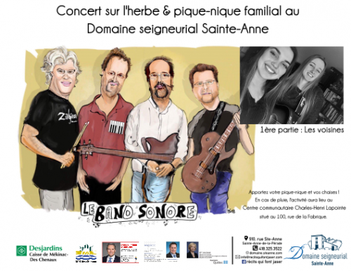 Concert sur l’herbe et pique-nique familial au Domaine seigneurial Ste-Anne