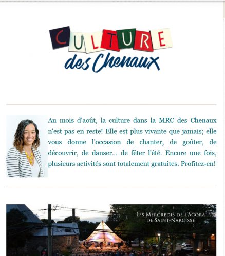 En août, la culture dans la MRC des Chenaux n’est pas en reste!