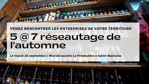 5@7 de l’automne à la Microbrasserie Le Presbytère