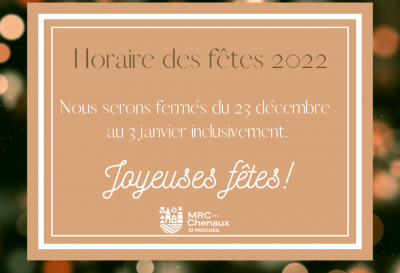 Horaire des fêtes