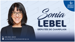 Sonia LeBel, députée de Champlain