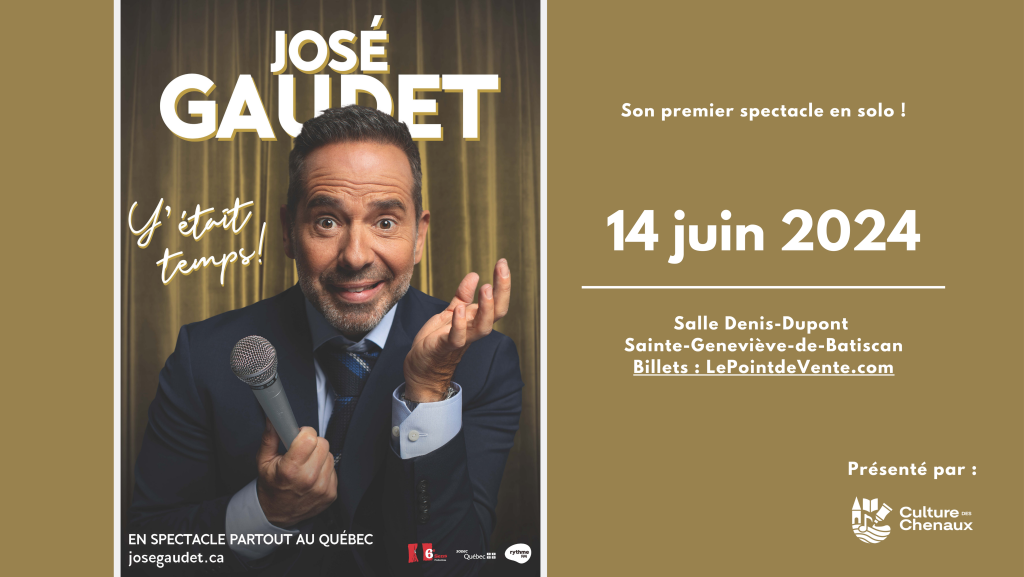 L’humoriste José Gaudet en spectacle à la salle Denis-Dupont