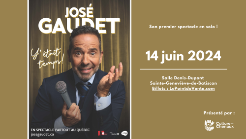 L’humoriste José Gaudet en spectacle à la salle Denis-Dupont