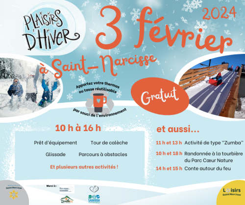 Plaisirs d’hiver 2024 à Saint-Narcisse