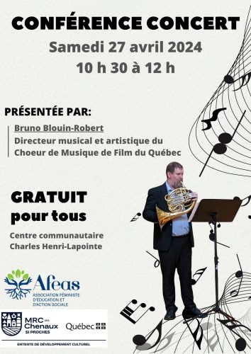 Biblio des Chenaux : Conférence-concert avec monsieur Bruno Blouin-Robert