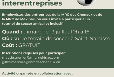 [ACCUEIL ET INTÉGRATION] Tournoi de soccer interculturel – interentreprises (Unis par le ballon)