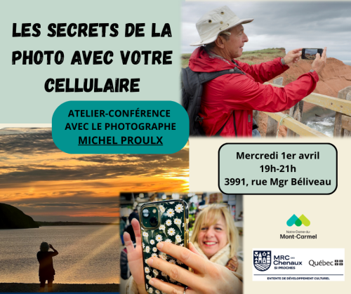 BIBLIO DES CHENAUX | Les secrets de la photo avec votre cellulaire